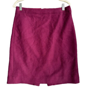 J. Crew Factory Pencil wool blend - Burgundy/plum Size 4